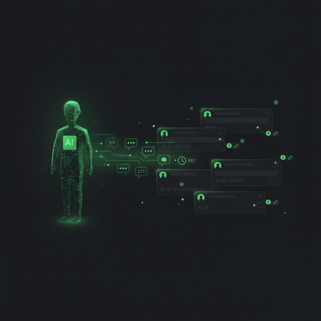 An AI agent auto-replying to Facebook comments with the signup link in 2 seconds, around the clock