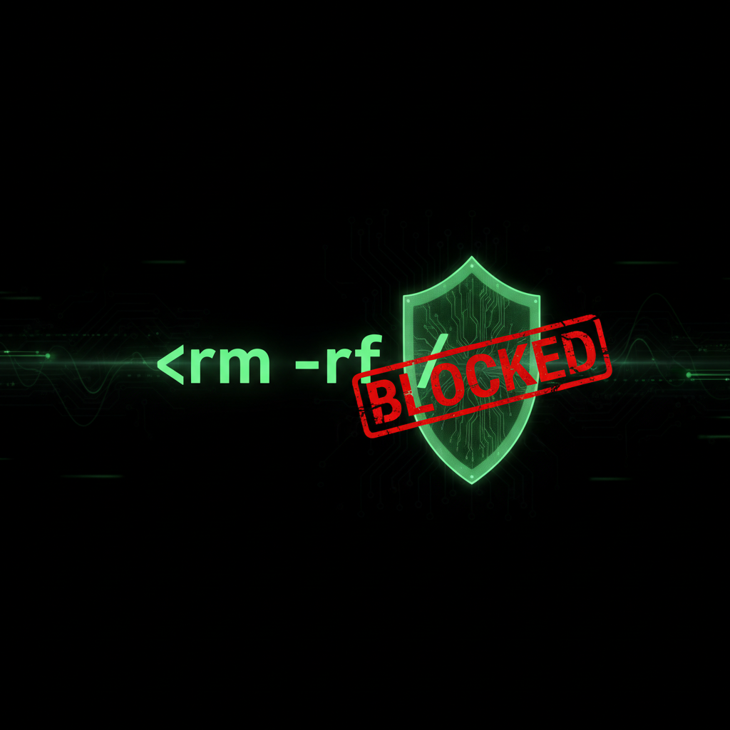 Newton's deny-list blocks destructive shell commands before the AI agent can run them on a customer's server