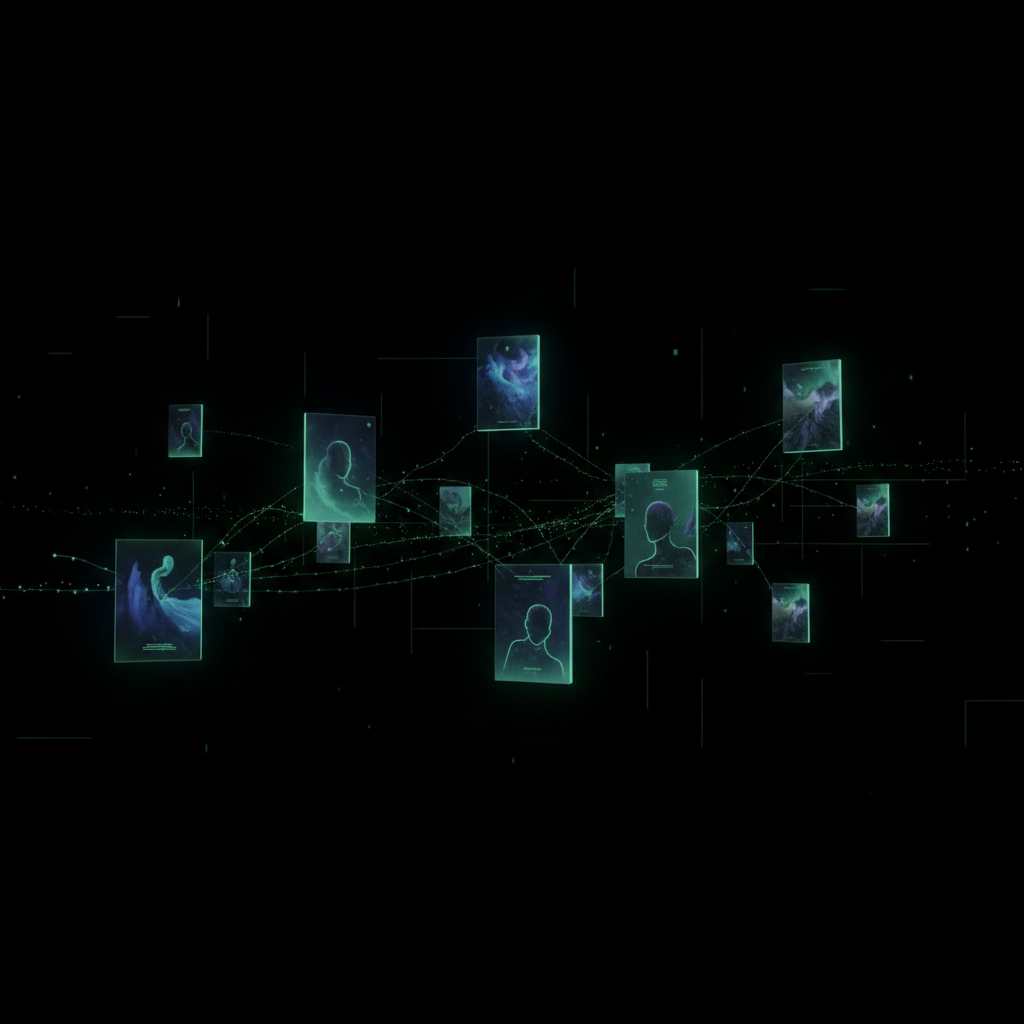 AI-generated ebook covers on a digital display